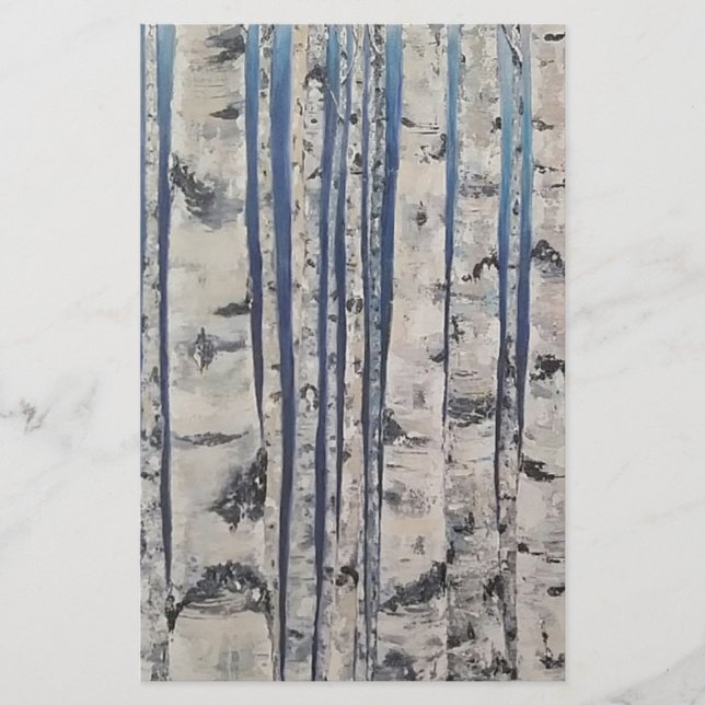 Papier Birch tree Morse Code (Devant)