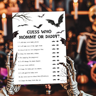 Papier Black and White Bats Devinez qui maman ou papa jeu