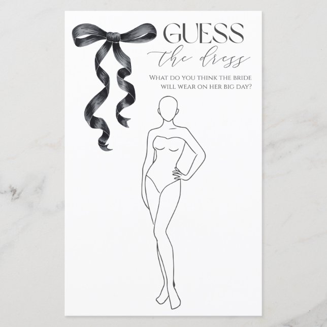 Papier Black Bow Devine Le Match De Mariage De Robe (Devant)