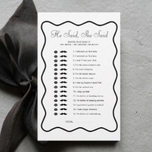 Papier Black Bow Fête des mariées Il A Dit Qu'Elle A Dit