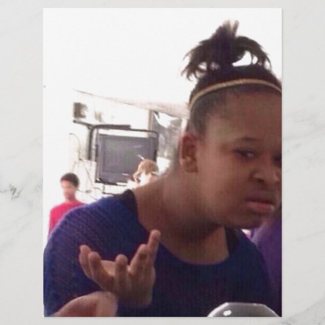 Papier Black girl quel mème (Devant)