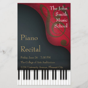 Papier Black Grand Piano Considérant Poster &.Concert Pro