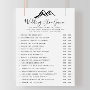 Papier Black White Mountain Mariage jeu de chaussures