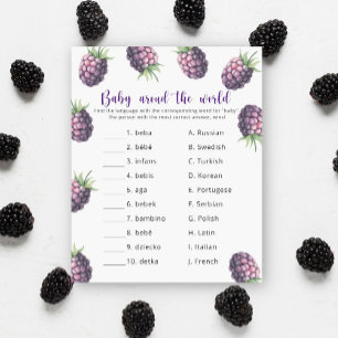 Papier Blackberries - Baby autour du monde jeu