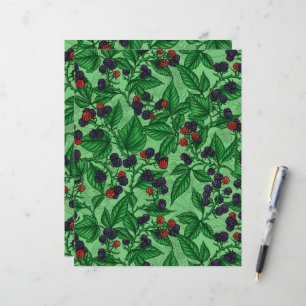 Papier Blackberry en vert
