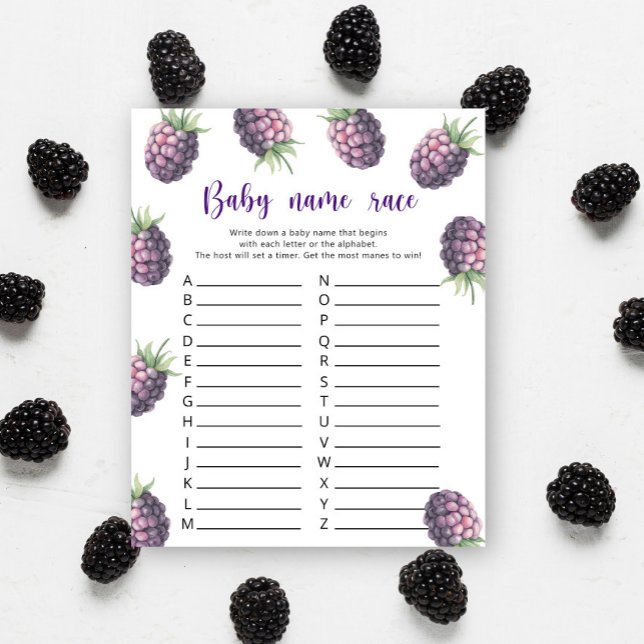 Papier Blackberry - Jeu de course de noms de bébé (Créateur téléchargé)