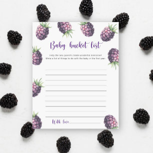 Papier Blackberry - Liste des seaux pour bébés