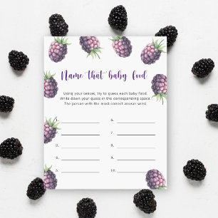 Papier Blackberry - Nom de bébé Food jeu de douche
