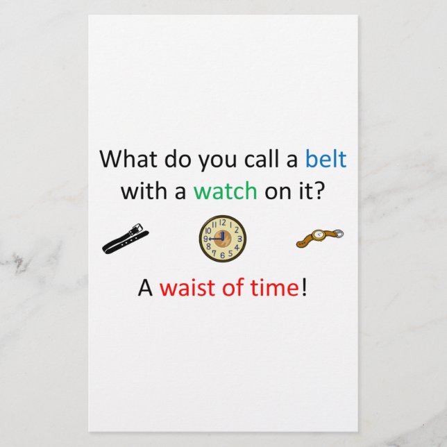 Papier Blague de taille du temps (Devant)