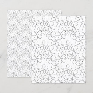 Papier blanc à rayures noir à trait à main