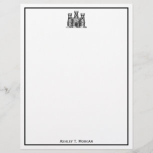Papier Blason de Château Héraldique Vintage Emblème Armoi