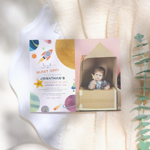 Papier Blast Off budget ! Rocket Trip Boy Anniversaire Pa