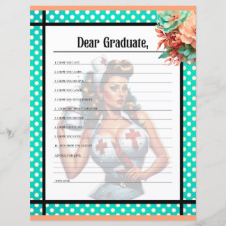 Papier Blessé Pinup Nurse Cher Graduate Jeu