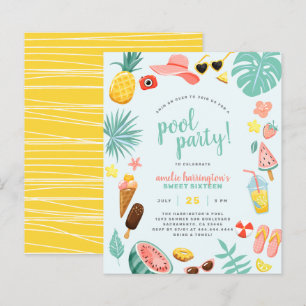Papier Bleu Budget Pineappy Tropical Pool Party