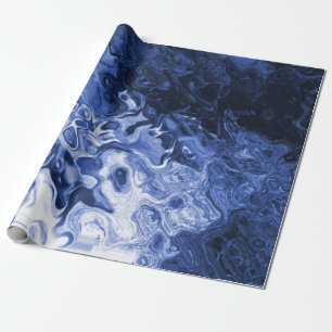 Papier bleu d'emballage cadeau d'abrégé sur arbr