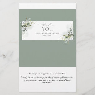 Papier Bleu Dusty Eucalyptus Douche Barre-Bonus Wrapper