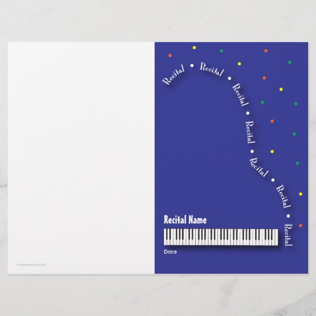 Papier Bleu Grand Piano Considérant Noir (Devant)