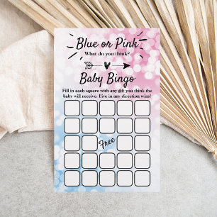 Papier Bleu Ou Rose Moderne ? Bingo de la fête de révélat