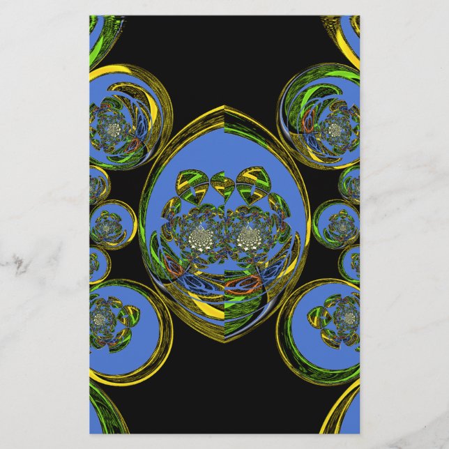 Papier bleu rétro (Devant)