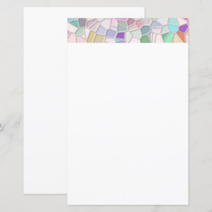 Papier Bloc-notes en verre coupé blanc
