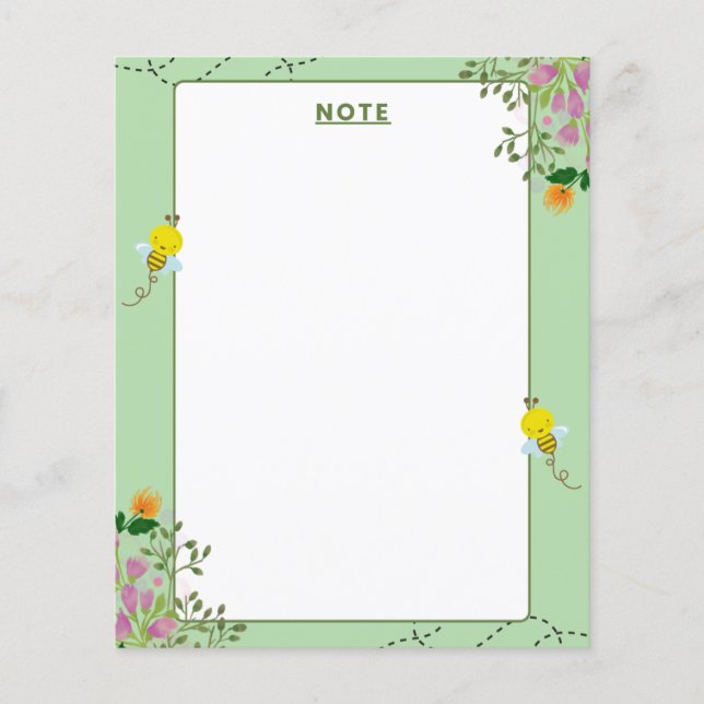 Papier Bloc-notes floral (Devant)