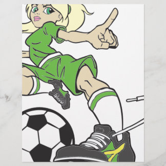 PAPIER BLONDE DE LA FILLE DE FOOTBALL