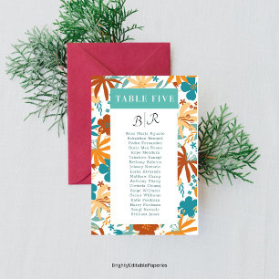 Papier Bloom Retro Abstrait Fleur sauvage coloré Table No