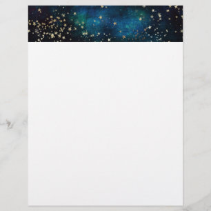 Papier Blue and Gold Under the Stars Night Sky