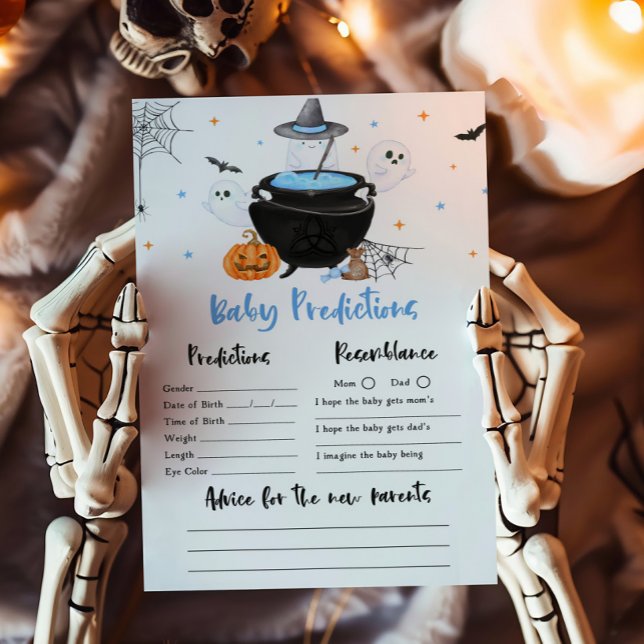 Papier Blue Baby est en train de brasser Baby Predictions (Baby is Brewing Baby Shower Baby Predictions Game )