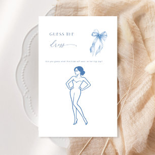 Papier Blue Bow Fête des mariées Devine Le Jeu De Robe