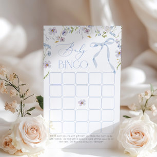 Papier Blue Bow Floral Baby Baby shower Jeu