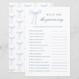 Papier Blue Bow Qu'Est-Ce Que La Salle A Dit Pink Bridal