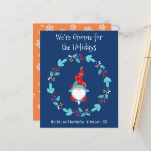 Papier Blue Budget Gnome for Holidays Elf Wreath Card