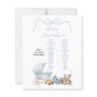 Blue Coquette Carriage Baby Animals Game Sign