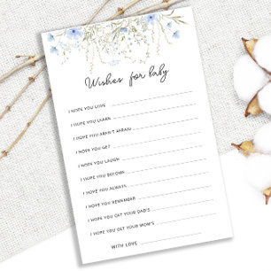 Papier Blue Cornflower Baby shower Souhaite Conseil Bébé