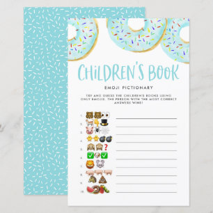 Papier Blue Donuts Emoji Baby shower de livre pour enfant