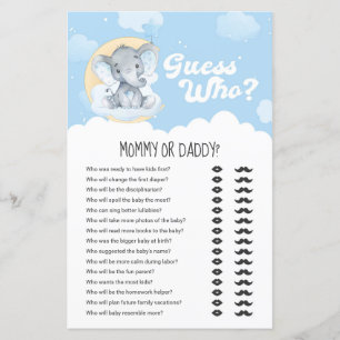 Papier Blue Elephant Devinez qui maman ou papa jeu