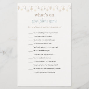 Papier Blue Funny Ce qui est sur votre Baby shower de tél