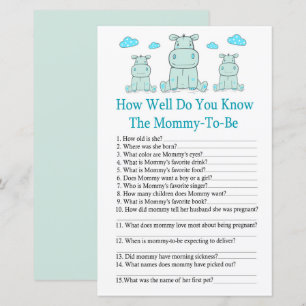 Papier Blue Hippo Comment bien connaissez-vous le jeu de 