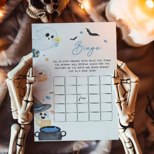 Papier Blue Little Boo Halloween Baby shower Bingo Jeu