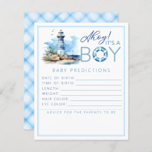 Papier Blue Nautical Ahoy C'est un garçon Baby shower jeu