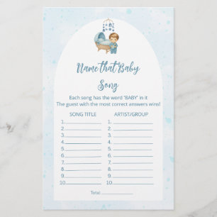Papier Blue Nursert Nom cette chanson bébé garçon douche