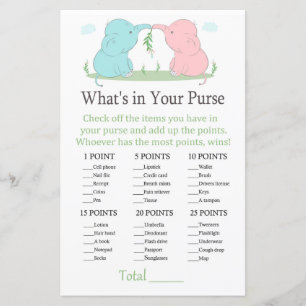 Papier Blue Pink Elephant Ce qui est dans votre jeu de sa