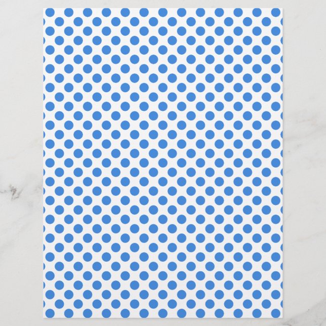 Papier Blue Polka Dots avec Customizable Background (Devant)