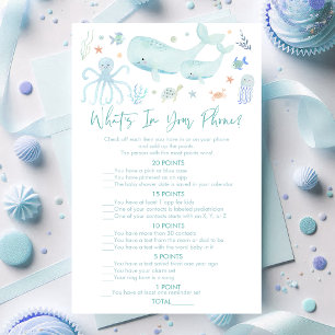 Papier Blue Under The Sea Ce qui est dans votre jeu de té