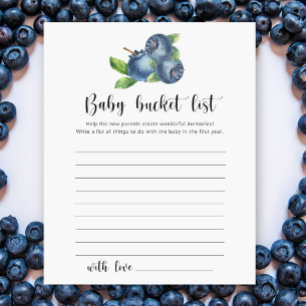 Papier Blueberry - Baby bucket wishlist