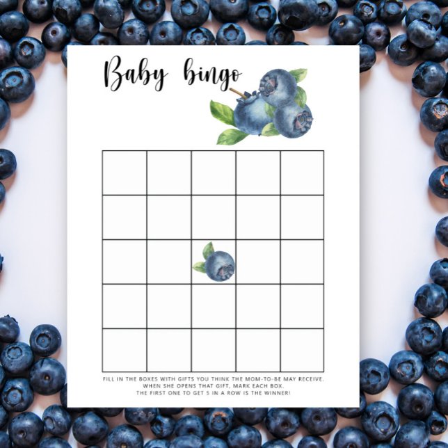 Papier Blueberry - Baby shower jeu de bingo (Créateur téléchargé)