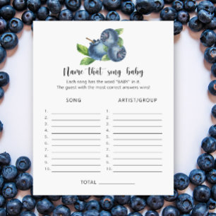 Papier Blueberry - Nom de cette chanson bébé