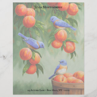 Papier Bluebirds et Peach Tree