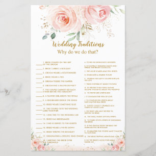 Papier Blush Floral Fête des mariées Mariage Traditions J